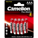 Baterijos Camelion AAA/LR03, Plus Alkaline, 8 vnt