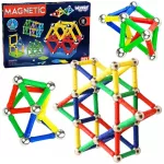 Magnetinis konstruktorius WOOPIE 3D blokeliai, 58 el.