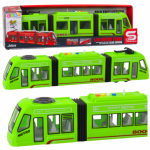 LEAN Toys City Metro Tram Opening Doors Lights Sounds Green 1:16