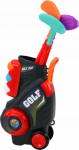 LEAN Toys Mini Golf Set For Children Trolley On Wheels
