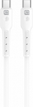 Quik QK-1012 Soft Silicone USB-C to USB-C 60W 1m White kabelis