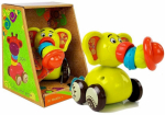 LEAN Toys Toy Car Elephant for Babies Flexible Trumpet Žaislas