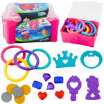 LEAN Toys Treasure Chest Set for Diving and Water Fun, Pink, 21 pcs. Žaislas