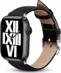 Crong Noble Band Apple Watch 42/ 44/ 45/ 49mm Black Noir Dirželis