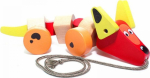 CUBIKA Wooden Dachshund Dog on a string Pull Toy 13623 Žaislas