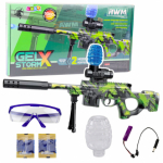 LEAN Toys AWM Rifle For Water Balls Hydrogel Green Glasses 61cm Žaislas