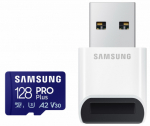 Samsung microSDXC 128GB U3 MB-MD128SB/ WW + USB adapter atminties kortelė