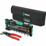 Wera Wera Tool-Check Combi 1, su KNIPEX Cobra, antgalių rinkinys, juoda/ žalia, 40-pi Įrankis
