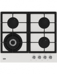 BEKO Hob | HILW64225SW | Gas | Number of burners/cooking zones 4 | Knob | White