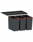 Atliekų rū&scaron;iavimo sistema Franke EasySort 600-2-2, juoda | 121.0494.193