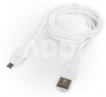 Platinet cable microUSB 1m, white