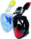 Caruba Full Face Snorkel Mask Dual Air   detachable + action cam mount (blue   S/M)