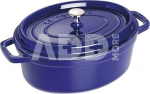 Staub Oval Cocotte, 31cm cast iron, dark blue