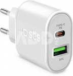 SBS charger USB/USB-C 20W, white