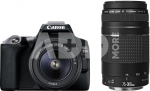 Canon EOS 250D + 18-55mm + 75-300mm Kit, black