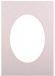 Passepartout 15x21, light grey oval