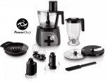 PHILIPS HR7776/90 Food processor, 1000W, Compact 3 in1 setup 3.4 bowl, 12 speeds+pulse , 30+functions, 8 accessories, Blender jar size: 1.5L; Bowl capacity: 3.4L; Black