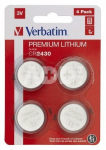 1x4 Verbatim CR 2430 Lithium Batterie 49534