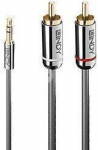 CABLE AUDIO 3.5MM TO PHONO/0.5M 35332 LINDY