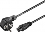 Goobay Power supply cord (CEE/7/7 to mickey), angled 68004 1.8 m, Black