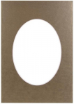 Passepartout 15x21, golden oval