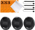 K&F Concept K&F Accessory 9-in-1 set, 49mm Center Pinch Lens Cap with string (unstringing)*3+Vacuum Cleaning