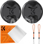 K&F Concept K&F 72MM Lens Caps Kit with K&F LOGO Caps*2+Anti-lost rope*2+vacuum cleaning cloth*1