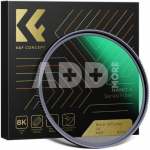 K&F Concept K&F 40.5MM Nano-X Black Mist Filter 1/4, HD, Waterproof, Anti Scratch, Green Coated