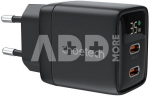 Wall charger GAN3 USB-C+C PD35W Choetech PD6051 (black)