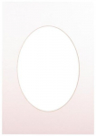 Passepartout 30x40, soft white oval