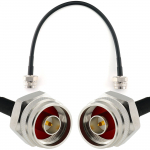 Rangeful N Male iki N Male Hex 30cm koaksialinis kabelis &mdash; HF240 (atitinka LMR240) HF240-NMH-NMH-0.3