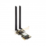 Alfa Network Alfa WiFi 6E PCIe korta &ndash; trijų juostų AXE adapteris su dipolinėmis antenomis AIT-AX210