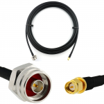 Rangeful SMA Male iki N Male Hex 5m koaksialinis kabelis &mdash; HF240 (atitinka LMR240) HF240-NMH-SM-5