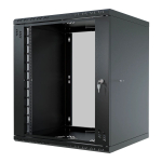 Stalflex Stovo Spintelė 19" 12U 450mm Stiklinės Durys Juoda S-RC19-12U-450GB