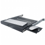 Stalflex Lentyna klaviatūrai ir pelei 19" 1U 350mm Juodas RSR-F2-19-1U-350B-KM