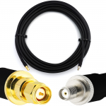 Rangeful SMA Male iki SMA Female 2m elastinis koaksialinis kabelis &mdash; atitinka LMR400 UF UltraFlex HF400-SM-SF-2