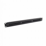 SecurityNET Patch Panel Cat6 UTP 24-Port RJ-45 19" 1U su lentyna CCAS-PA6-24UTP-O