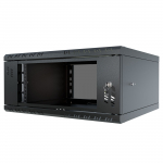Stalflex Stovo Spintelė 19" 4U 450mm Stiklinės Durys Juoda S-RC19-4U-450GB