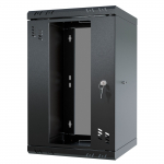 Stalflex Stovo Spintelė 10" 6U 300mm Stiklinės Durys Juoda S-RC10-9U-300GB