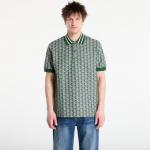 LACOSTE Short Sleeved Ribbed Collar Shirt Green/ Sinople - Dydis 4 (DH1417 D1R Mar&scaron;kinėliai)