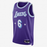 Nike NBA Los Angeles Lakers City Edition Dri-FIT Swingman Jersey LeBron James - Dydis L (DB4032-506 Mar&scaron;kinėliai)