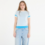 adidas Double Layered Cali T-Shirt Off White/ App Sky Rush - Dydis L (KW4527 Mar&scaron;kinėliai)