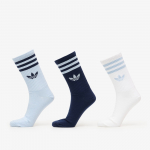 adidas 3-Stripes Crew Socks 3 Pairs Wonder Blue/ Night Indigo/ White - Dydis L (KT1694 Kojinės)