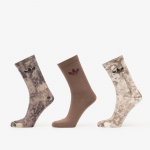 adidas Tie Dye Crew Socks 3 Pairs Utility Black/ Off White/ Earth Strata - Dydis L (KD0974 Kojinės)