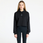 adidas Essentials 3 Stripes Print French Terry Hoodie Black - Dydis L (JC6244 Džemperiai)