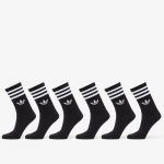 adidas 3-Stripes Crew Socks 6 Pairs Black - Dydis L (JV7411 Kojinės)
