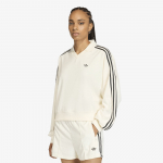 adidas Terry Towel V Neck Long Sleeves Polo Shirt Off White - Dydis L (KD1401 Mar&scaron;kinėliai)