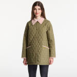 Barbour Icons Modern Liddesdale Quilted Jacket Bleached Olive/ Ancient/ Gardenia - Dydis L (LQU1852GN14 Striukės)