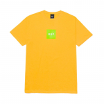 HUF Essentials Box Logo T-Shirt Lemon Yellow - Dydis M (TS01666-LMYLW Mar&scaron;kinėliai)