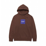 HUF Essentials Box Logo Hoodie Brown - Dydis M (PF00465-BROWN Džemperiai)